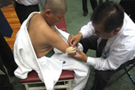 少年柔道大会での様子